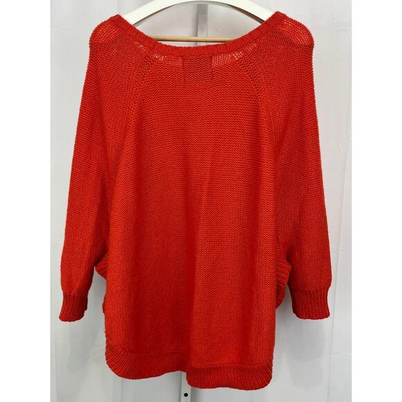 GUINEVERE Anthropologie Sweater Wool Alpaca Blend Orange Size L - Picture 2 of 9